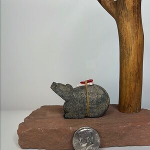 Picasso Marble Stone Bear Figurine.